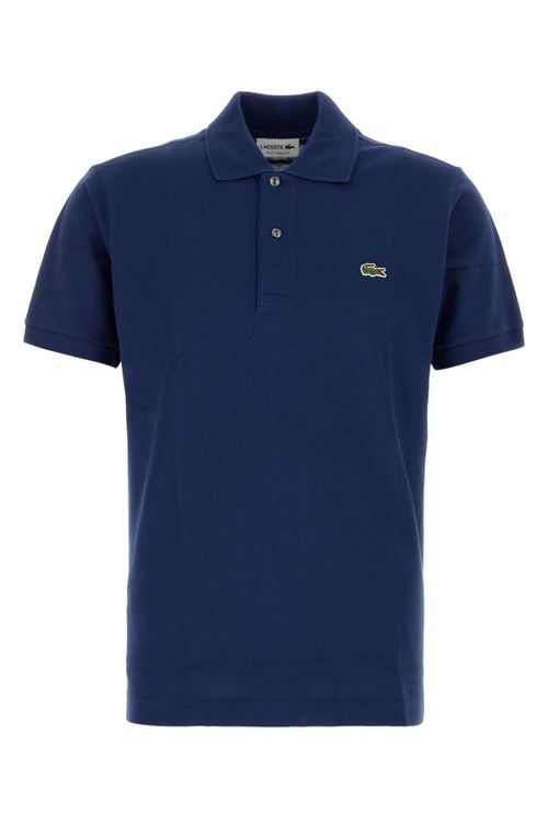 Piquet Cotton Polo Shirt — Navy