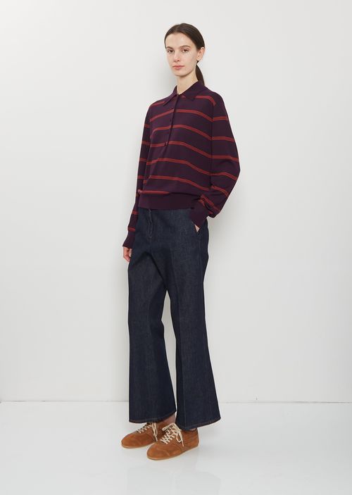 Dries Van Noten Paloma Cotton Denim Pants Indigo