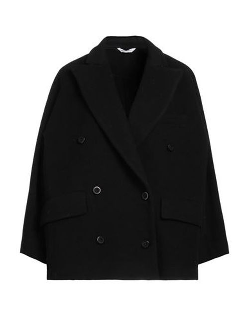 Woman Coat Black Size 4 Wool, Polyester, Polyamide