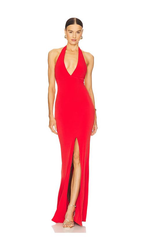 Nookie Illegal Halter Gown in Chocolate. - XS also in M, L, XL/1X