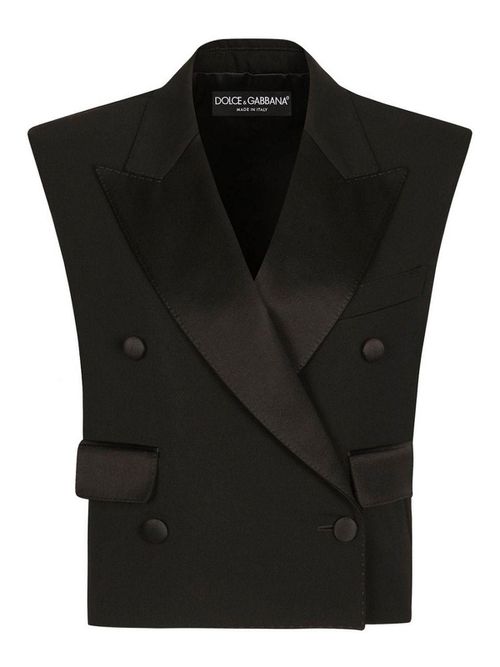 Wool And Silk Blend Double-Breasted Vest