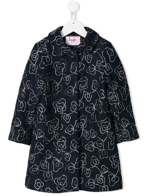 Embroidered coat - Blue