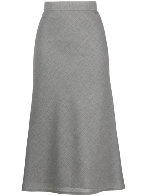 2-ply Fresco midi skirt - Grey