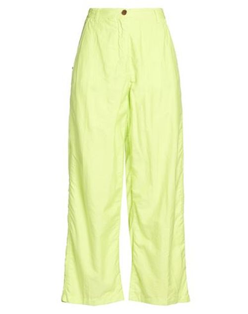 Woman Pants Lime green Size 2 Cotton, Silk