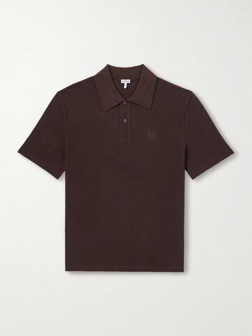 Slim-Fit Logo-Embroidered Cotton-Piqué Polo Shirt