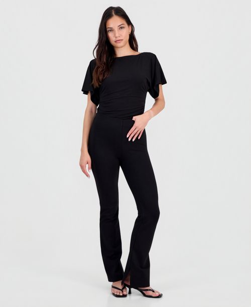 Women's Ponte Flare Leggings, Macy's Exclusive - Black