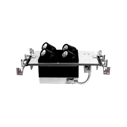 WAC Lighting 120V 4-Light LED Precision Multiple 2X2 Light Housing with Light Engine in Black - MT4LD226NE-S35-BK