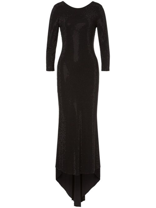 Rhinestone-embellished maxi dress - Black