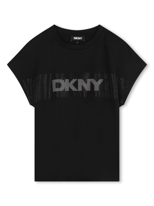 Crystal-embellished cotton T-shirt - Black