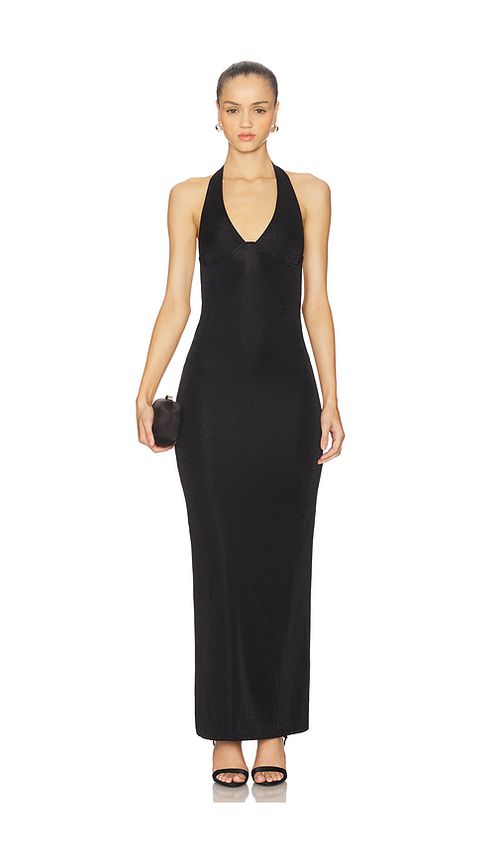 Superdown Paris Maxi Dress in Black. - L also in XS