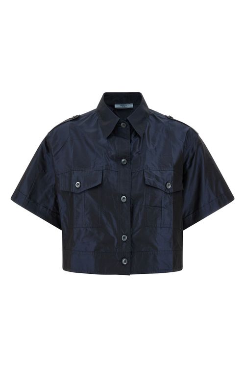 Cropped Taffeta Shirt