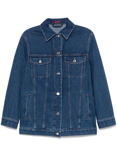 Logo-print jacket - Blue