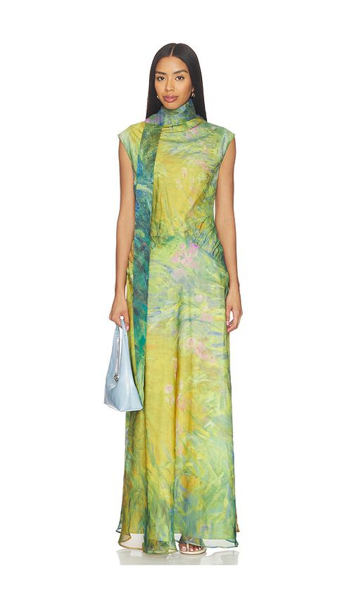Yellow The Label Irises Monet Maxi Dress in Yellow,Green. L. Also in