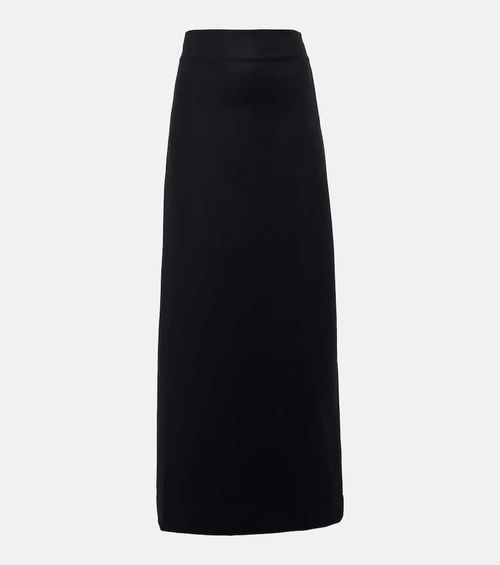 Cotton-blend maxi skirt