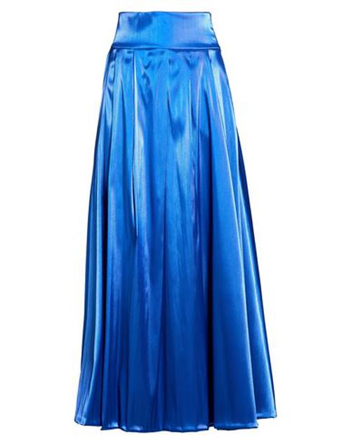 Woman Maxi skirt Bright blue Size 4 Polyester, Nylon, Elastane