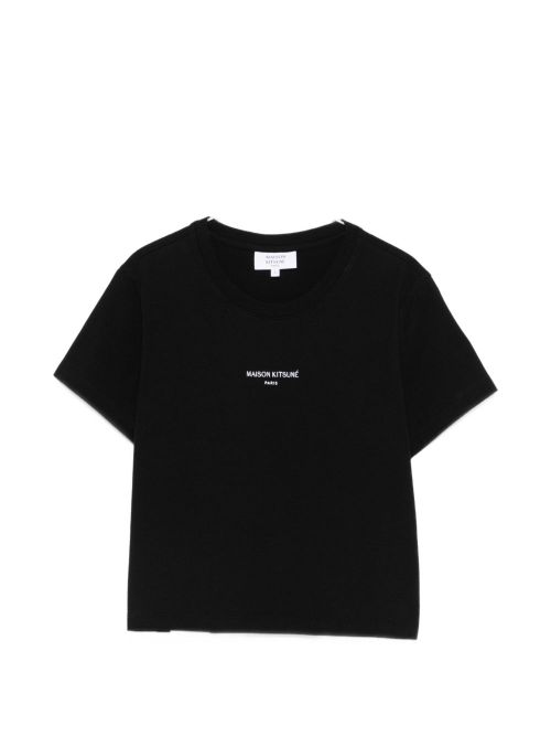 Logo-Embroidered T-shirt — Black