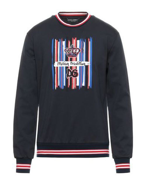 Man Sweatshirt Midnight blue Size 44 Cotton, Elastane