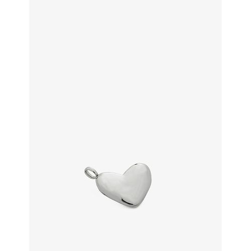 Womens Sterling Silver Heart-shaped Recycled Sterling-silver Locket Pendant 