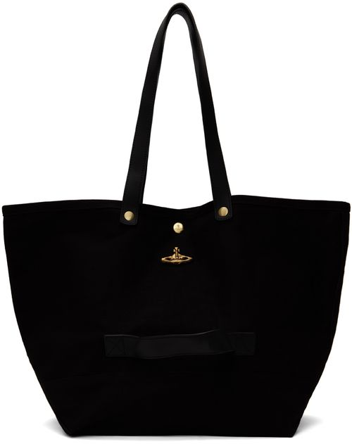 Vivienne Westwood Black Utility Shopper Tote
