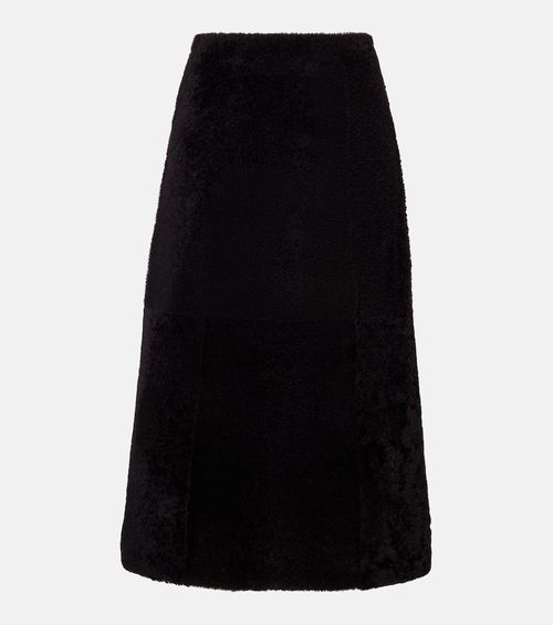 Shearling maxi skirt