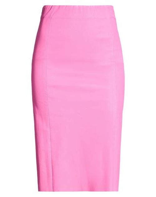 Woman Midi skirt Pink Size 12 Lambskin