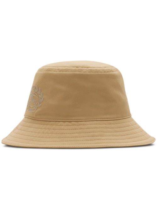 EKD-embroidered bucket hat - Neutrals