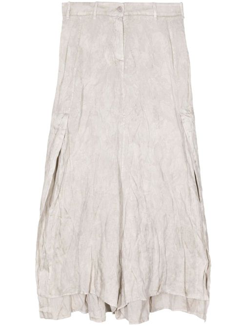 Layered pleated midi skirt - Neutrals