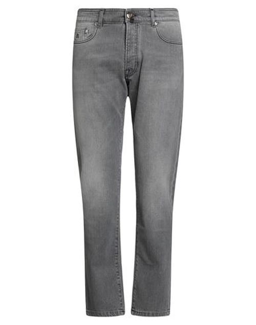 Man Jeans Grey Size 30 Cotton, Elastane