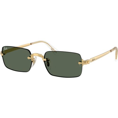 Ray - Ban Unisex Ray - Ban A$AP Rocky RB3928 001/71 Sunglasses Metal Gold Green Round Norma