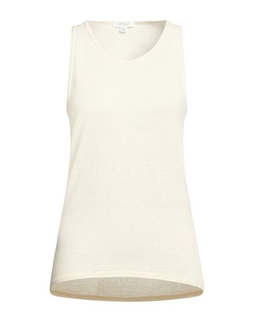 Woman Tank top Ivory Size S Linen, Elastane
