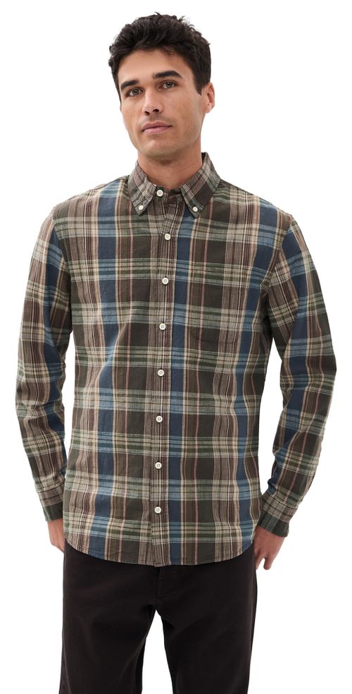 The Jack Button Down Shirt Atlantic Blue Madras