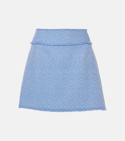 Wool-blend tweed miniskirt