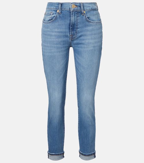Mid-rise slim jeans