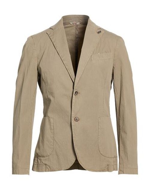 Man Blazer Taupe Size 38 Cotton, Elastane