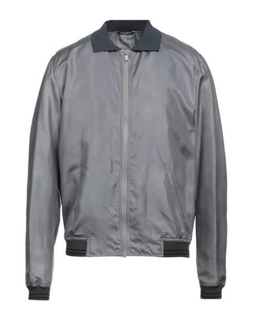 Man Jacket Grey Size 36 Silk, Elastane
