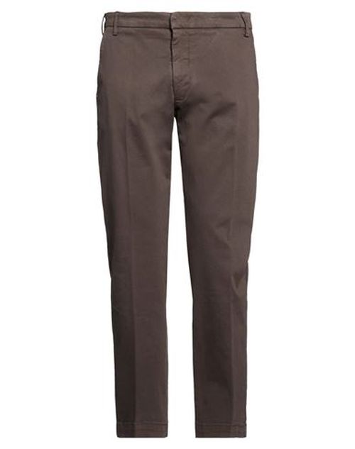 Man Pants Dark brown Size 31 Cotton, Elastane