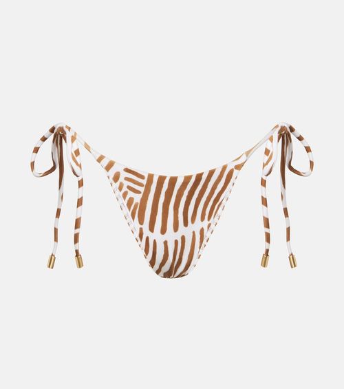 Tie Side printed bikini bottoms