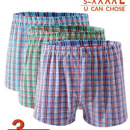 TEMU 3pcs Men's Boxer Briefs - Breathable, Fit With Elastic Waistband, Soft Polyester Blend Underwear