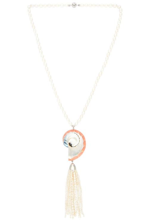 Julietta x REVOLVE Eros Necklace in Pearl & Pink - Ivory. a