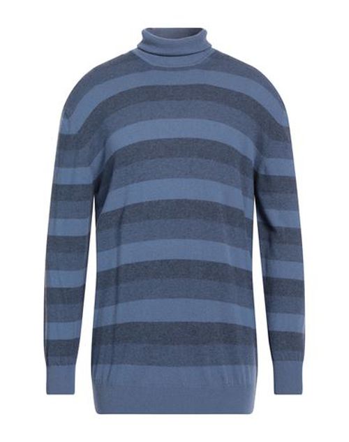 Cashmere Company Man Turtleneck Slate blue Size 42 Wool, Cashmere