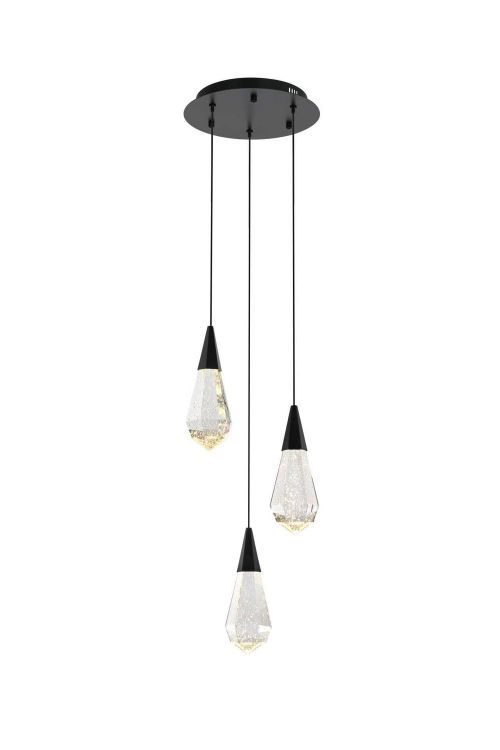 Black LED Pendant from the Amora Collection