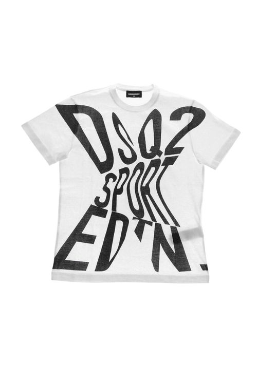 Girls White Graphic T-Shirt
