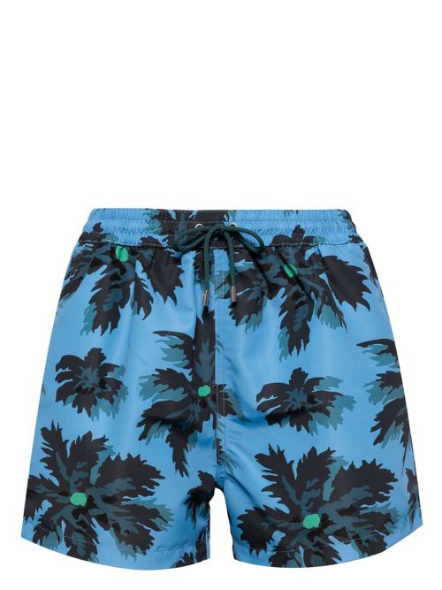 Palmera-print swim shorts - Blue