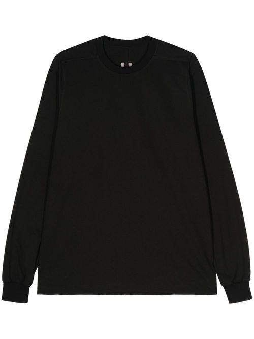 Seam-detail cotton sweatshirt - Black