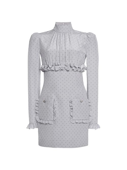 Polka-dot Mini Dress With Ruffles