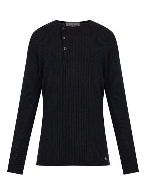 Ribbed-knit jumper - Black