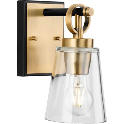 Vintage Brass One Light Bath & Vanity Light from the Cassell Collection
