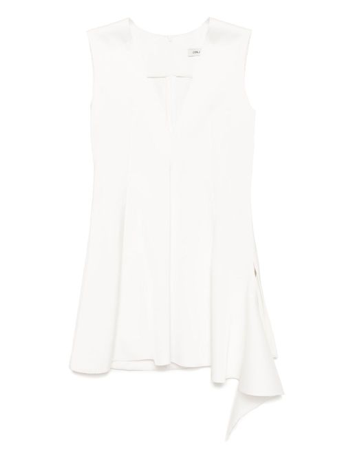Goen.J draped V-neck sleeveless top - White