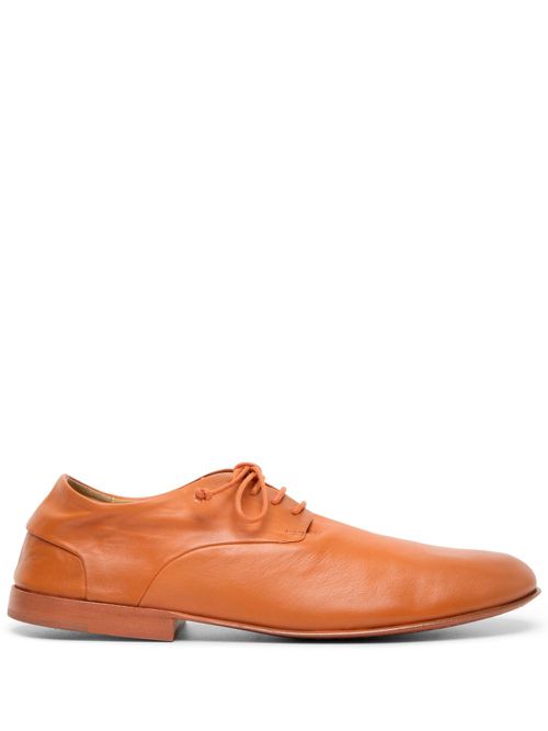 Stucco leather Derby shoes - Orange