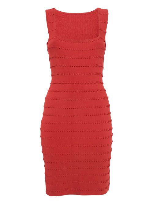 Textured sleeveless dress